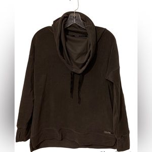 Calvin Klein Performance Fleece Cowl Neck Sweatshirt in Gray Size Medium